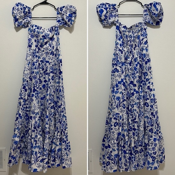 Cara Cara Wethersfield Dress Floral Garden Blue - 0 - Picture 3 of 8